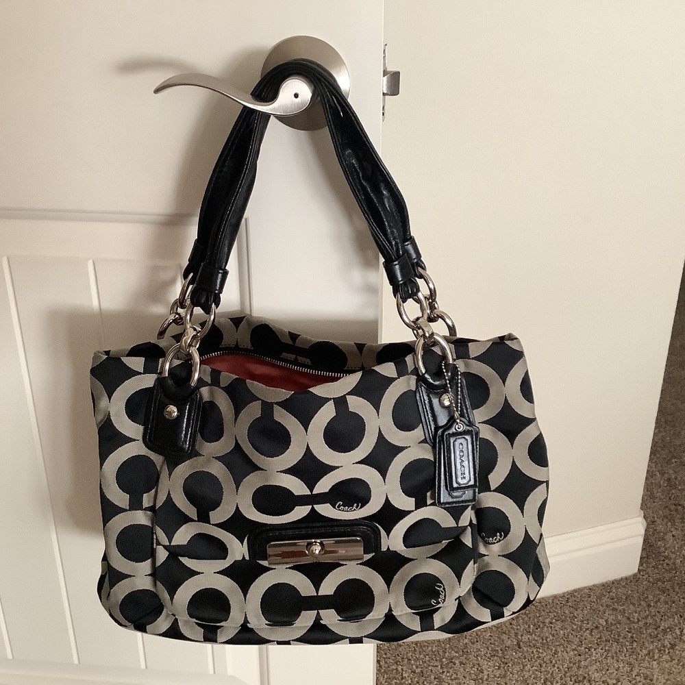 Authentic Coach Handbag with Leather Handles